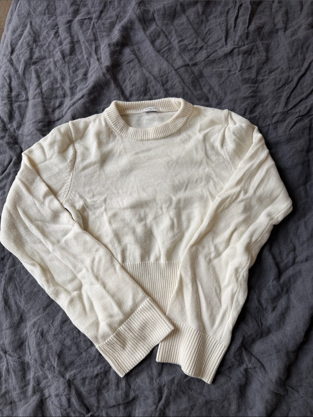 Babaton Cream Crewneck Sweater 100% wool